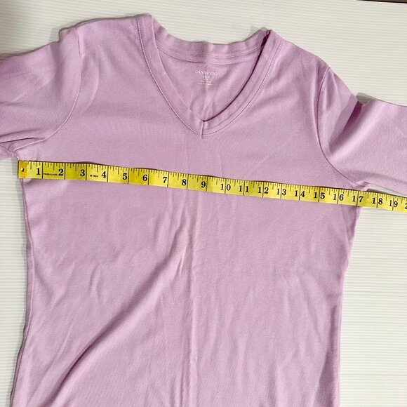 🍂Women Juniors Lands' End Long Sleeve Soft Cotton Top Size XS/P - Picture 4 of 8
